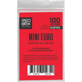Sleeve Cristal: MINI-EURO (44x68mm) Redbox