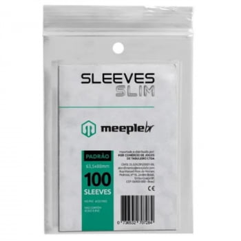 Sleeves Slim Padrão (63,5 x 88mm) MeepleBR 