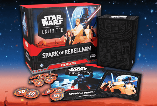 Star Wars Unlimited Spark of Rebellion (Evento de Pré-Release) + Grátis 1 Booster